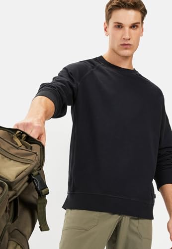 camel active Herren Sweatshirt für Herren – Regular Fit | Rundhals | Baumwolle | Atmungsaktiv Dunkelblau, Menswear-L – Ansicht 5