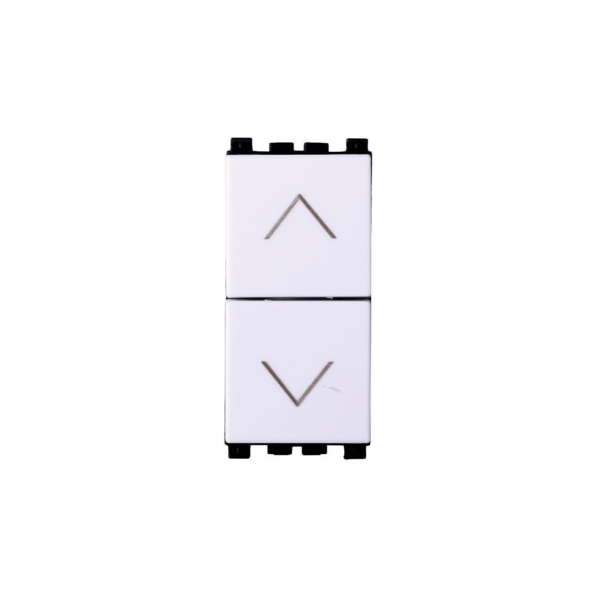 VIMAR Schalter Arké Serie 1-polig, 10A 250V | Beleuchtbar, Weiße Tastenkappe | Max. 100W Für LED/Netzteil-Lampen