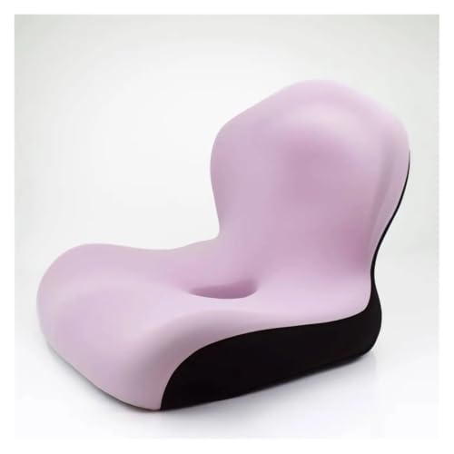 Cojín de asiento de coche contra el dolor de espalda con memory foam rosa 2