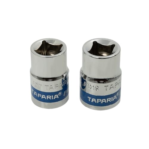 Image of Taparia 1 /2 inch Square Drive Socket (17,19 mm)- 12 Point or Bi Hex sockets for std Nuts and Bolts Compatible W /Ratchets, L Handles, Wrenches, Power Tools-Automotive & Mechanical work-DIY