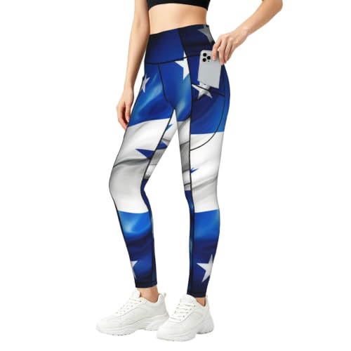 Pantalones de yoga holgados contra el sudor para running de mujer con bandera Honduras