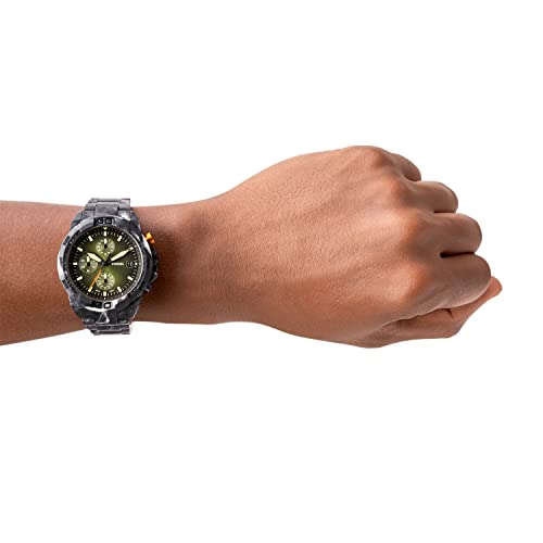 Image of Fossil Bronson Analog Green Dial Men's Watch-FS5854