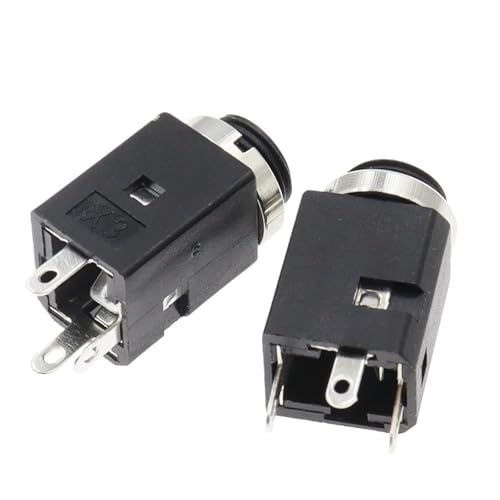 Conector hembra estéreo 3.5 vertical PJ-341 con tuerca para solucionar fallos de audio 4