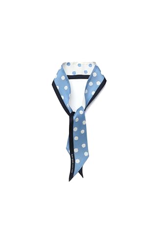 kate spade new york Women's Sea Spray Dot Silk Skinny Scarf, Stylish & Lightweight Accessory for Everyday