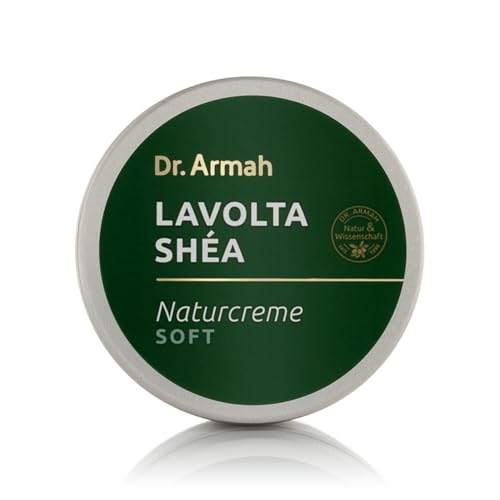 Dr. Armah - Lavolta Shéa - Naturcreme Soft - Hautcreme aus 100% Sheabutter mit Vitamin E für intensive Feuchtigkeit - Creme für trockene & sensible Haut - Ideal für Gesicht & Körper - 125 ml