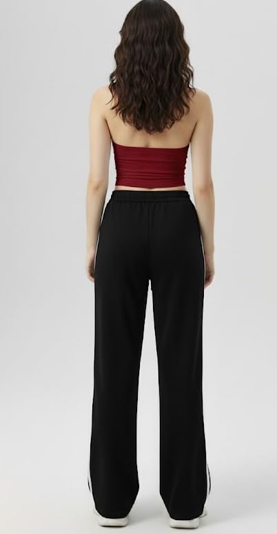 Image of FASHA Women Jogger & Crop Top Set | Stylish 2-Piece Co-Ord Lounge Wear for Women | High Waist Joggers with Trendy Crop Top | Casual Wear | Gym Wear | Travel Outfit|Tracksuit Co-Ord for Girls