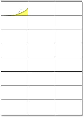 8 per Sheet, 25 Sheets, A4 White Sticker Labels, Laser/Inkjet Printing - 105 x 74.25mm