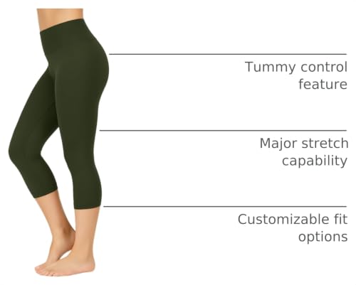 Image of SATINA High Waisted Leggings for Women - Comfortable and Stretchy in Versatile Sizes and Colors