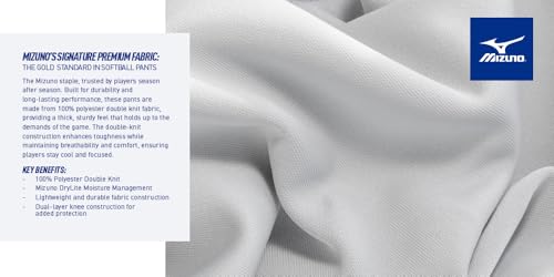 Mizuno Calça feminina com cinto com cinto P branco-vermelho