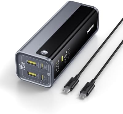 Baseus External Battery 145W 20800mAh 4 Ports Laptop Battery (77Wh), Fast Charging with Digital Display for MacBook, iPhone 16/15/14/13/12, Samsung, Dell, Steam Deck and More
