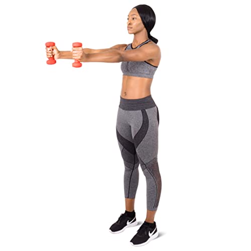 Prosourcefit Set Of 2 Neoprene Dumbbell Coated For Non-Slip Grip, Red - 3Lb #TOP4