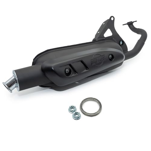 Auspuffanlage LeoVince Komplettanlage SITO PLUS, Stahl, mit Zulassung für Malaguti F12 Phantom AC/LC