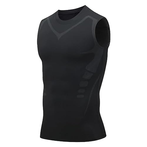 Nupaque Kompressionsshirts für Männer - Tummy Control Kompressions-Tanktop für Männer, ärmellose Hemden zum Abnehmen des Körpers,Hautfreundliche, ärmellose T-Shirts zur Bauchkontrolle für den Sport Nupaque Kompressionsshirts für Männer - Tummy Control Kompressions-Tanktop für Männer, ärmellose Hemden zum Abnehmen des Körpers,Hautfreundliche, ärmellose T-Shirts zur Bauchkontrolle für den Sport