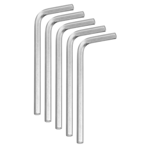 QUARKZMAN 5 Llaves Hexagonales de 4 mm de Acero Inoxidable en Forma de L, Herramientas de Reparación para Bicicletas y Motocicletas