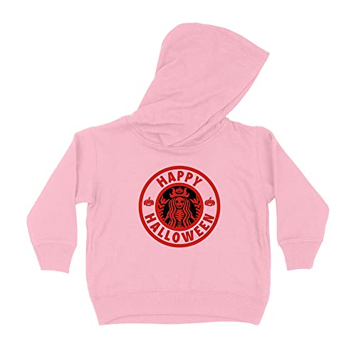Coffee Logo Happy Halloween Kids Hoodie Sweatshirt Toddler 2T Light Pink