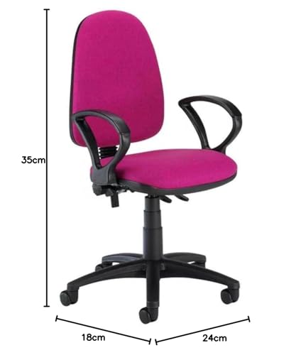 Image of FC Revolving Executive Desk Task Computer Office Ergonomic Living Room Home & Study Office Revolving Chairs (Pink)