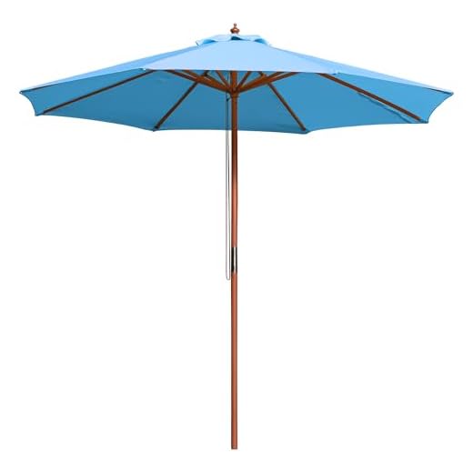 Best hotel garden umbrella factories Elegant 9ft Wooden Patio Umbrella