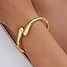 MTINEAPS Gold Bangle Bracelets for Women Teens Trendy Chunky Adjustable Twist Cuff Bracelet Jewelry Gifts (Gold)