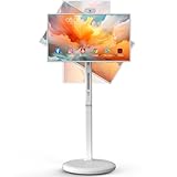 CooLegend 32' Portable TV 1080P Touch Screen Monitor on Wheels, Android OS 13 Built-in Battery, Detachable Camera and Stand, Full Swivel Rotation Rolling Tablet for Kitchen, Bedroom, Outdoors