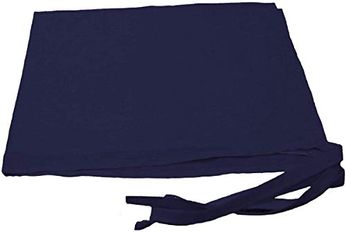 Pack of 2 Sikh Cotton Patka 50 cm X 65 cm Head wrap Dastaar Headwear Small Scarf with 4 Strings Navy Blue and Black2