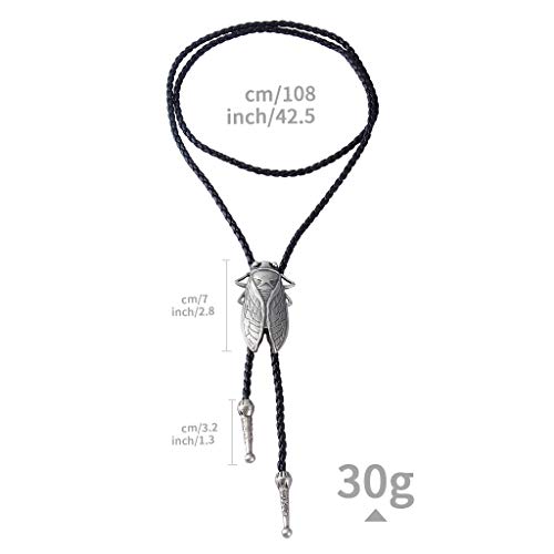 Image of GelConnie Bolo Ties for Men Women Western Cowboy Tie Mens Western Necklace Leather Necktie Gold Bolero Tie Cowboy Necklace