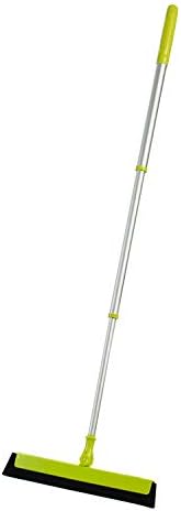 Huayou 2 in 1 Double Face Window Squeegee Cleaner Microfiber Scrubber with Extension Pole for Bathroom, Home, Shower, Auto(Green)
