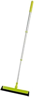Huayou 2 in 1 Double Face Window Squeegee Cleaner Microfiber Scrubber with Extension Pole for Bathroom, Home, Shower, Auto(Green)
