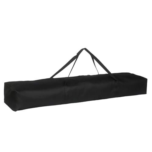 Klmnop 51\" Microphone Stand Bag for Speaker & Light Stands, Heavy Duty 800D Oxford Carry Case with Double Zipper, Padded Handle, Holds (6) Mic Stands(Black)
