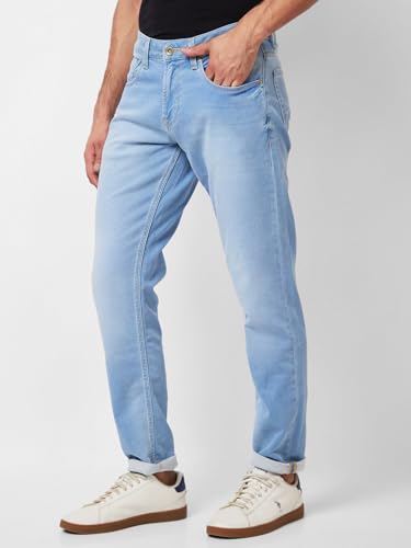 Image of Spykar Men's Skinny Fit Low-Rise Casual Jeans