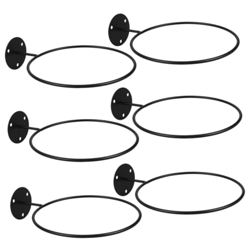 BESPORTBLE - BESPORTBLE 6 pièces Support Mural pour Ballons de Sport Porte-balles Métallique Noir pour Basket-Ball Football Volley-Ball et Rugby Rangement Mural Sécurisé et Organisé pour Maison et Salle