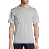 Hanes Men's Sport Heathered Performance Tee, Oxford Gray, Medium