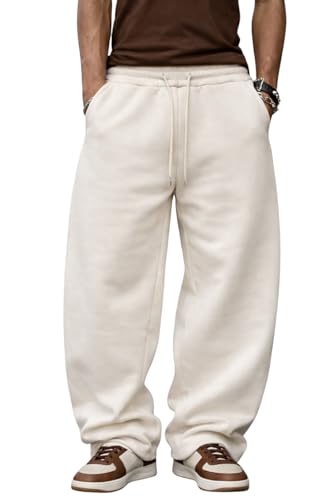 Image of Rockwell Men's Baggy Sweatpants | Cotton Terry Relaxed Fit Joggers for Men | Oversized Streetwear Track Pants | Casual Gym & Everyday Wear| 007