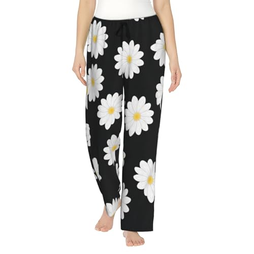 Pantalon de pyjama femme respirant et fluide imprimé fleurs