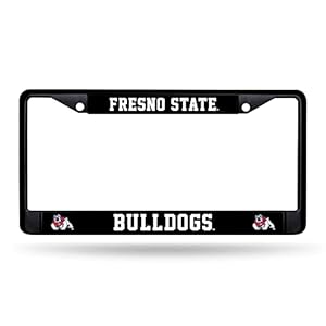 Rico Industries NCAA Fresno State Bulldogs Black License Plate Frame 12″ x 6″ Black Chrome Frame 12″ x 6″ Car/Truck Auto Accessory