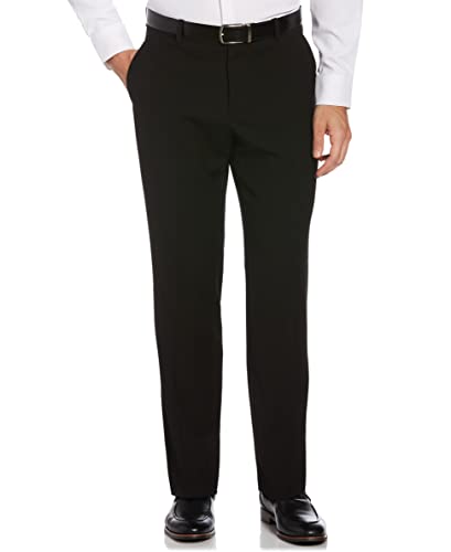 Perry Ellis Men's Suit Pants with Solid Stretch Fabric, Flexible Waistband, Straight Fit, Versatile Textured Slacks