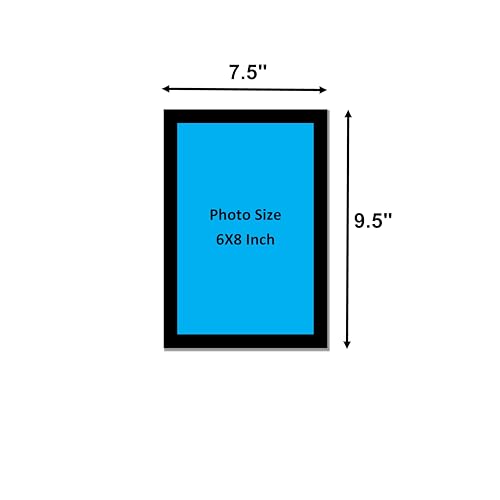 Image of Shri Premanand Ji Maharaj Photo Frame | Black Wooden Rectangular Frame | Wall-Mounted | Home, Office & Temple Decor (Black - 6X8)
