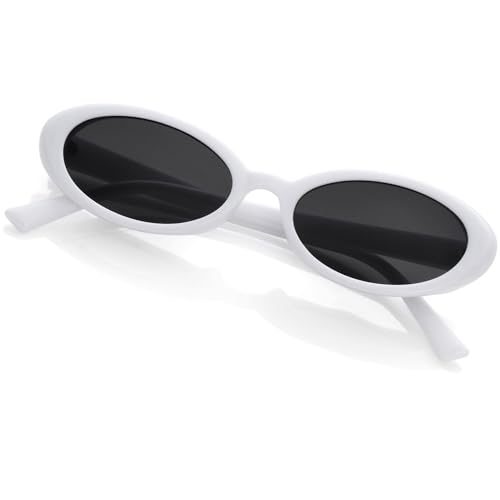 Image of Retro Oval Sunglasses for Women Men 90s Style Vintage Small Sun Glasses UV400 Protection Shades