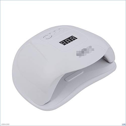 Nail Lamp 54W SUNX Plus Nail Dryer Professional UV LED Nail Lamp Gel Polish Curing Lamp with Bottom LCD Display Lamp for Nail Dryer Nail Polish Dryer Curing Lamp (Color : White, Plugs Type : UK)