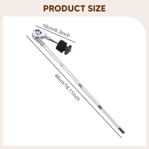 Abrazadera extensible para platillo, brazo para cymbal de metal resistente a la oxidación, montaje y ajuste para platillos crash y efectos, 6,30 x 18,11 pulgadas miniatura 3