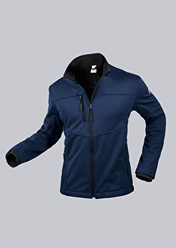 BP 1696-571-110-L męska kurtka softshell, stójka, zamek błyskawiczny z przodu, 255,00 g/m² 100% poliester, ciemnoniebieski, L