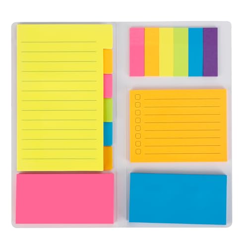 Feuilles de notes autocollantes lignées pour planification de bureau et fournitures d'école