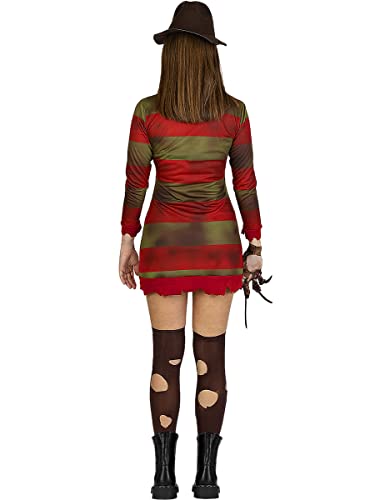 Funidelia | Disfraz de Freddy Krueger con sombrero - Pesadilla en Elm Street para mujer ▶ Disfraz para adultos y divertidos accesorios para Fiestas, Carnaval y Halloween - Rojo 4 Funidelia | Disfraz de Freddy Krueger con sombrero - Pesadilla en Elm Street para mujer ▶ Disfraz para adultos y divertidos accesorios para Fiestas, Carnaval y Halloween - Rojo - Imagen 5