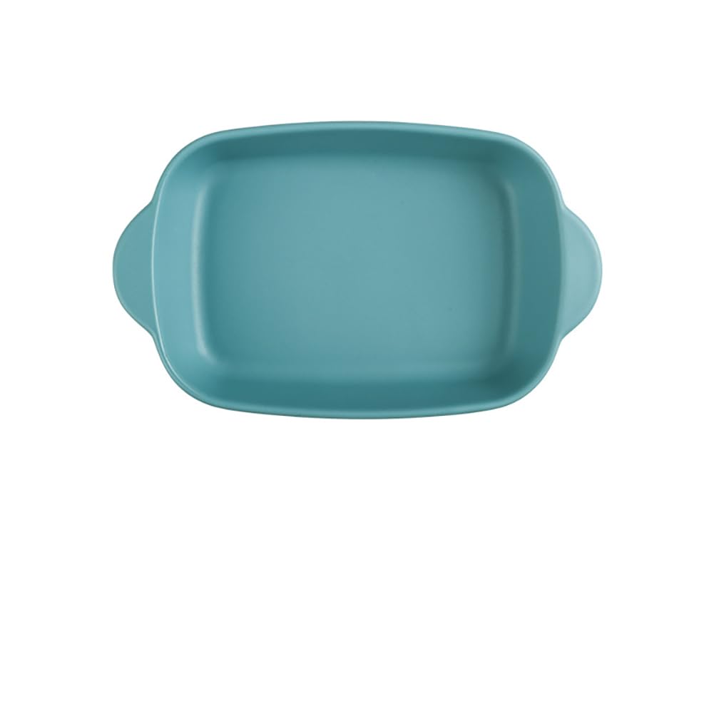 Top Estore Ceramic Matte Bakeware Baking Pan Appetizer Plates Lasagna Pan (green)