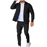 2024 Chandal Hombre Completo,Conjunto Chándal Hombre Invierno de Dos Piezas Moda Color Sólido Chaqeuta Deportiva y Pantalones Deporte Chándal Hombre Otoño e Invierno Ropa Deportiva Hombre