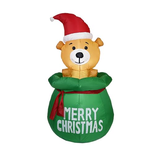 Générique Décoration Gonflable De Noël – 1,5m & 1,8m Arc Et Père Noël Lumineux avec LED, Polyester Imperméable Résistant | Ventilateur & Accessoires Inclus, Décor Extérieur Jardin Maison Fête Holiday