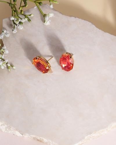 Image of Mansiyaorange Chunky Earrings Tops Stud For Women & Girls
