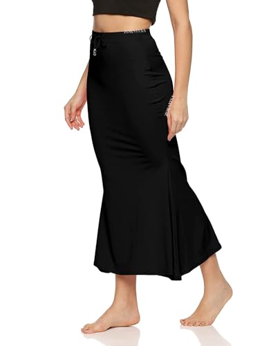 Image of Women's Saree Silhouette I Saree Shapewear Flare Petticoat for Women, Lycra Cotton Blended, Petticoat, Skirts for Women, Shape Wear Dress for Saree