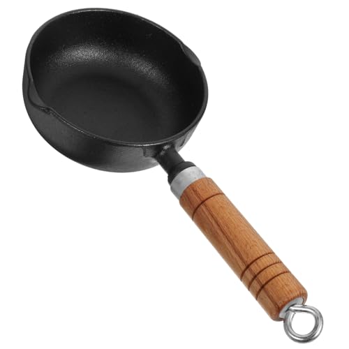 Holibanna Cacerola de Hierro con Vertedor Preciso para Salsas para Cocinas Pequeñas y Camping