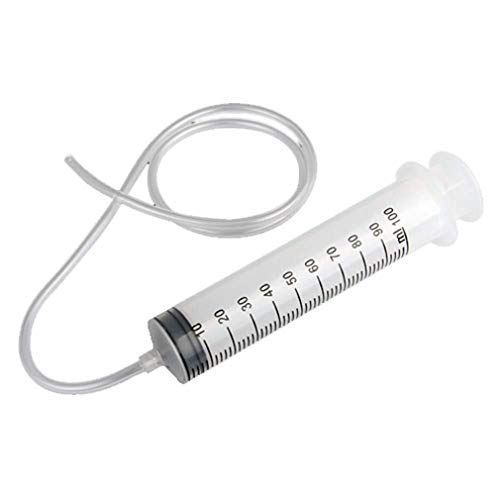 100ML Seringue en Plastique Mesure Précise pour Lavement Souple Remplissage + Tube Cover