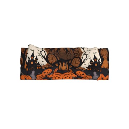 Gothic Happy Halloween Prints Baby Bow Headband Super Stretchy Soft Bows Hair Accessories for Newborn Infants Toddlers Kids Girls